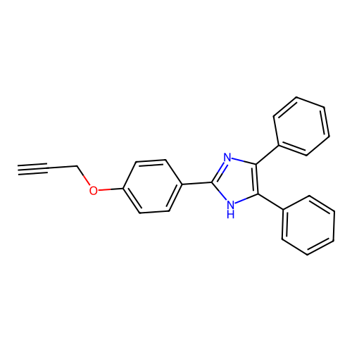 4,5-diphenyl-2-[4-(prop-2-yn-1-yloxy)phenyl]-1H-imidazole structure