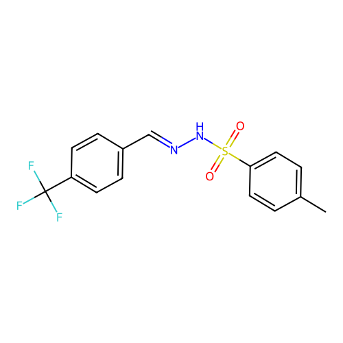 4-Methyl-N'-[[4-(trifluoromethyl)phenyl]methylidene]benzenesulfonohydrazide structure