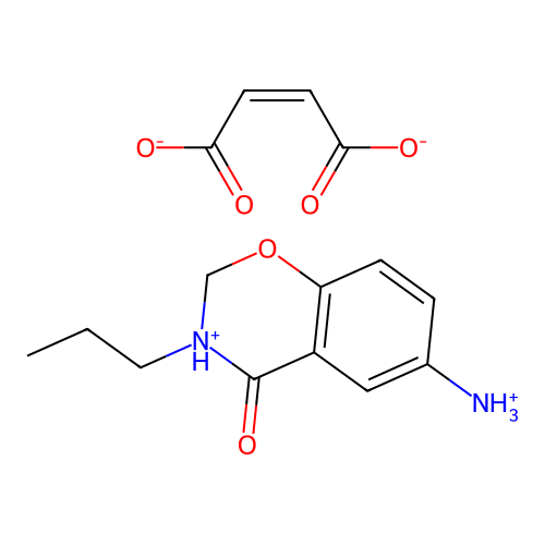 4H-1,3-Benzoxazin-4-one, 6-amino-2,3-dihydro-3-propyl-, maleate (1:1) structure