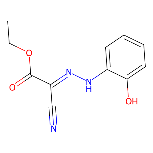 ethyl (2E)-cyano[2-(2-hydroxyphenyl)hydrazinylidene]ethanoate structure
