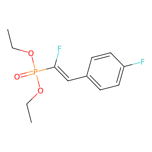 1-[(E)-2-diethoxyphosphoryl-2-fluoroethenyl]-4-fluorobenzene structure