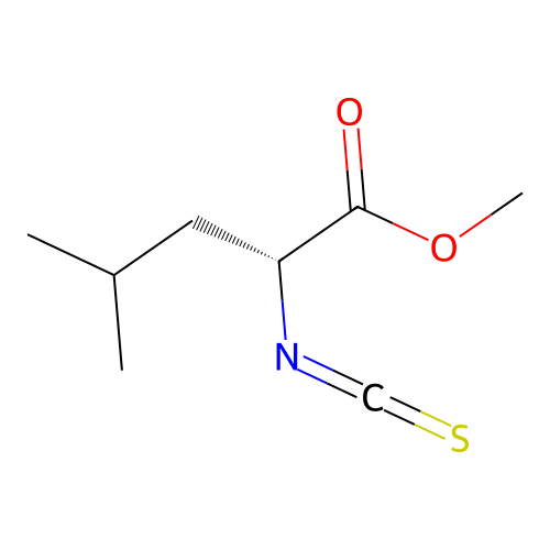 methyl (2R)-2-isothiocyanato-4-methylpentanoate structure