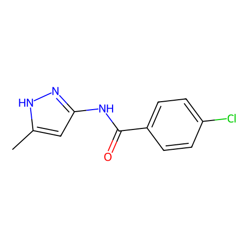 (4-chlorophenyl)-N-(5-methylpyrazol-3-yl)carboxamide structure