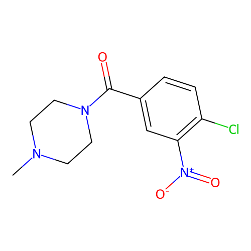 4-Chloro-3-nitrophenyl 4-methylpiperazinyl ketone structure