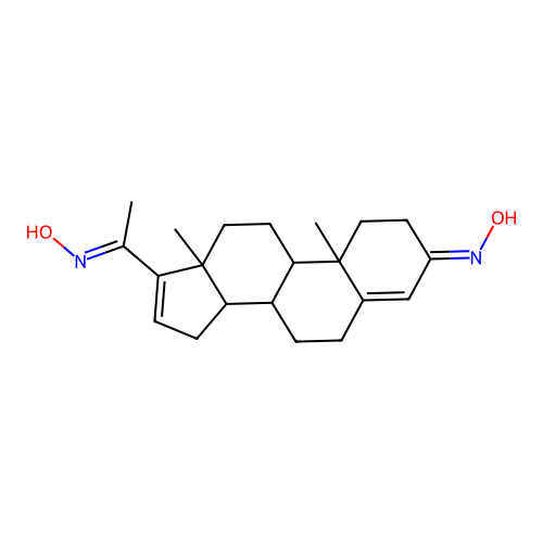 N,N'-(3E,20E)-Pregna-4,16-diene-3,20-diylidenedihydroxylamine structure