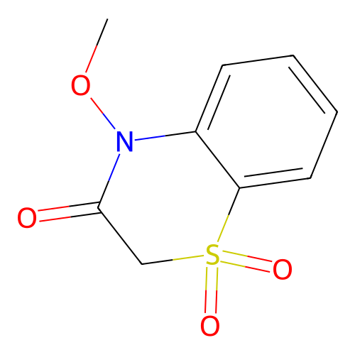 2H-1,4-Benzothiazin-3(4H)-one, 4-methoxy-, 1,1-dioxide structure
