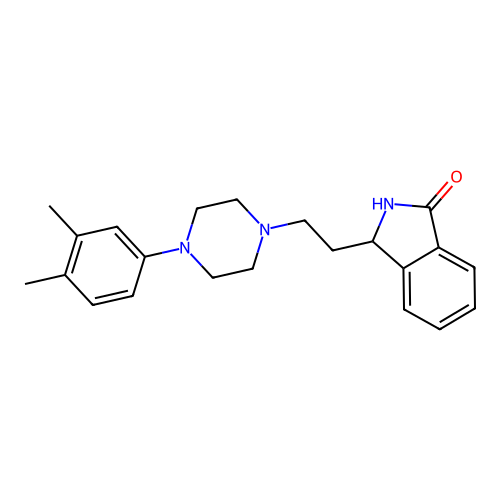 3-{2-[4-(3,4-Dimethyl-phenyl)-piperazin-1-yl]-ethyl}-2,3-dihydro-isoindol-1-one structure