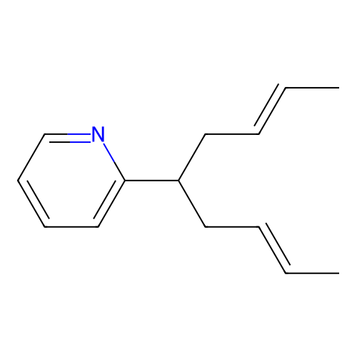 Pyridine, 2-[1-(2-buten-1-yl)-3-penten-1-yl]- structure