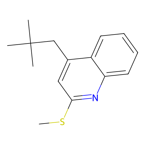 4-(2,2-Dimethylpropyl)-2-methylthioquinoline structure