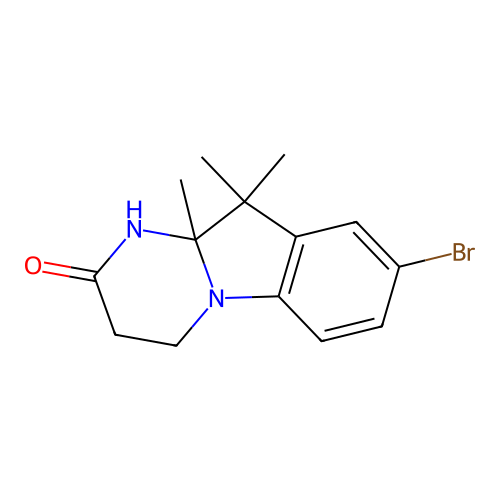 8-bromo-10,10,10a-trimethyl-3,4,10,10a-tetrahydropyrimido[1,2-a]indol-2(1H)-one structure