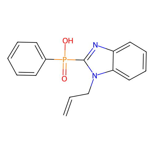Phenyl-(1-prop-2-enylbenzimidazol-2-yl)phosphinic acid structure