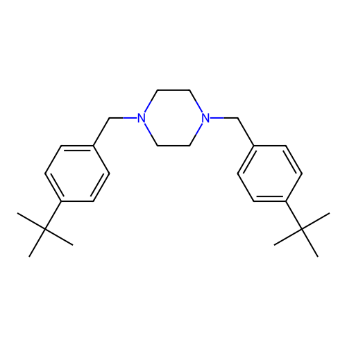 1,4-Bis(4-tert-butylbenzyl)piperazine structure