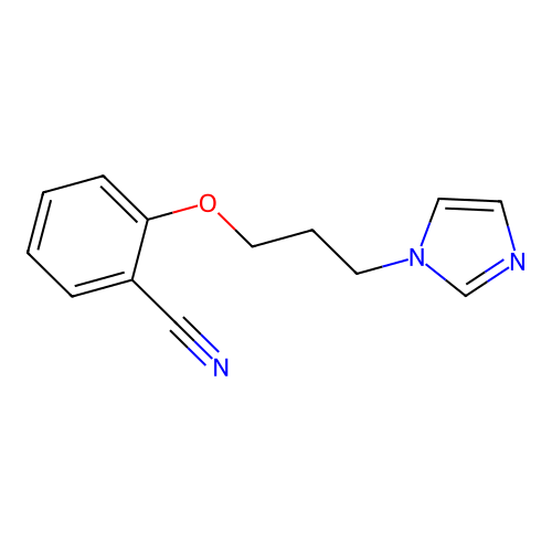 2-[3-(1H-imidazol-1-yl)propoxy]benzonitrile hydrochloride structure