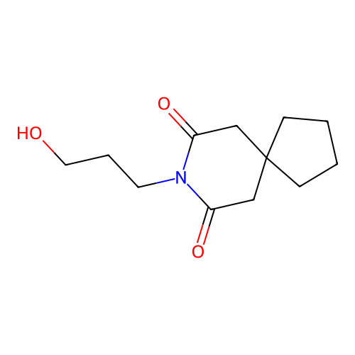 8-(3-Hydroxypropyl)-8-azaspiro[4.5]decane-7,9-dione structure