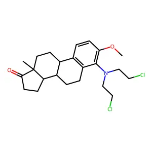 4-[Bis(2-chloroethyl)amino]-3-methoxyestra-1,3,5(10)-trien-17-one structure