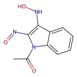 1-(3-(Hydroxyamino)-2-nitroso-1H-indol-1-yl)ethan-1-one structure