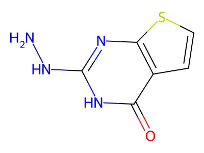 2-hydrazinyl-3H-thieno[2,3-d]pyrimidin-4-one structure