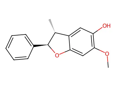 6-Methoxy-3-methyl-2-phenyl-2,3-dihydro-1-benzofuran-5-ol structure