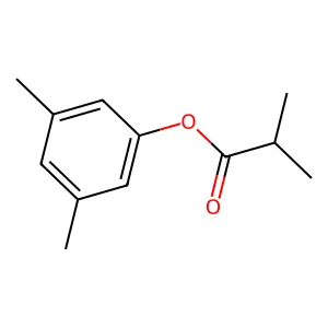 Propanoic acid, 2-methyl-, 3,5-dimethylphenyl ester structure