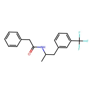 Acetamide, N-(alpha-methyl-m-trifluoromethylphenethyl)-2-phenyl- structure