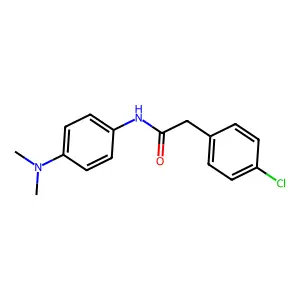 2-(4-chlorophenyl)-N-[4-(dimethylamino)phenyl]acetamide structure