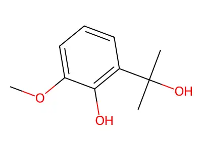 2-(2-Hydroxypropan-2-yl)-6-methoxyphenol structure