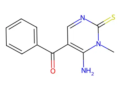(6-Amino-1-methyl-2-thioxo-1,2-dihydro-5-pyrimidinyl)(phenyl)methanone structure