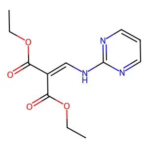 Diethyl 2-((2-pyrimidinylamino)methylene)malonate structure