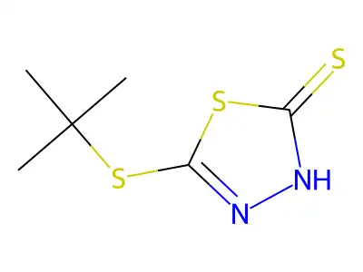 5-tert-Butylthio-1,3,4-thiadiazole-2-thiol structure
