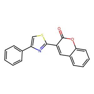 3-(4-phenyl-1,3-thiazol-2-yl)-2H-chromen-2-one structure