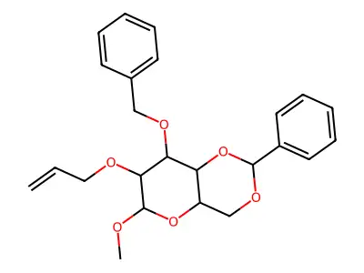 Methyl 2-O-allyl-3-O-benzyl-4,6-O-benzylidene-a-D-mannopyranoside structure