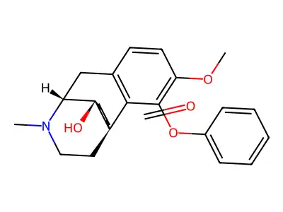 14-Hydroxy-3-methoxy-17-methyl-4-phenoxymorphinan-6-one structure