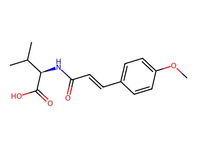 (3-(4-Methoxyphenyl)acryloyl)-D-valine structure