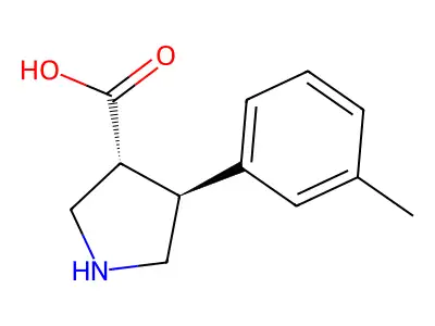 (3S,4R)-4-m-Tolylpyrrolidine-3-carboxylic acid structure