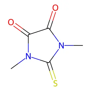 Imidazolidine-4,5-dione-2-thione, 1,3-dimethyl- structure
