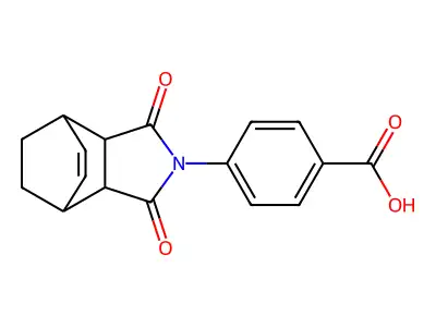 4-(1,3-dioxo-1,3,3a,4,7,7a-hexahydro-2H-4,7-ethanoisoindol-2-yl)benzoic acid structure
