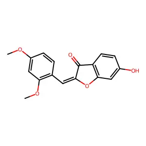 (2E)-2-[(2,4-dimethoxyphenyl)methylidene]-6-hydroxy-1-benzofuran-3-one structure