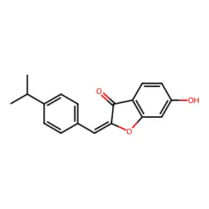 6-Hydroxy-2-{[4-(propan-2-yl)phenyl]methylidene}-2,3-dihydro-1-benzofuran-3-one structure