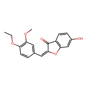 2-[(4-Ethoxy-3-methoxyphenyl)methylene]-6-hydroxybenzo[b]furan-3-one structure