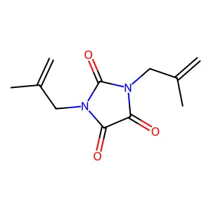 1,3-Bis(2-methylprop-2-enyl)-1,3-diazolidine-2,4,5-trione structure