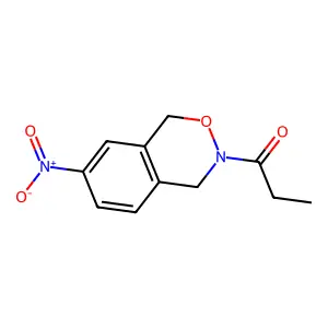 1H-2,3-Benzoxazine, 3,4-dihydro-7-nitro-3-propionyl- structure