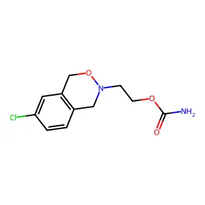 1H-2,3-Benzoxazine, 3,4-dihydro-3-(2-carbamoyloxyethyl)-7-chloro- structure