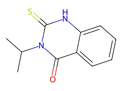 3-isopropyl-2-mercaptoquinazolin-4(3H)-one structure