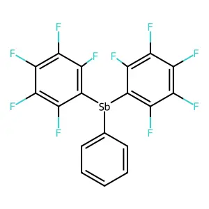 Stibine, bis(pentafluorophenyl)phenyl- structure