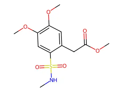 Methyl 2-[4,5-dimethoxy-2-(methylsulfamoyl)phenyl]acetate structure