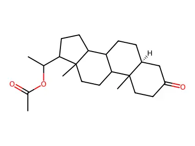 3-Oxopregnan-20-yl acetate structure