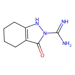 3-oxo-1,3,4,5,6,7-hexahydro-2H-indazole-2-carboximidamide structure