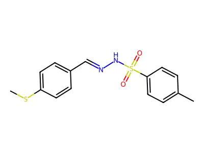 4-Methylbenzenesulfonic acid 2-[[4-(methylthio)phenyl]methylene]hydrazide structure