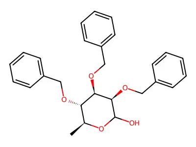 6-Methyl-3,4,5-tris(phenylmethoxy)oxan-2-ol structure