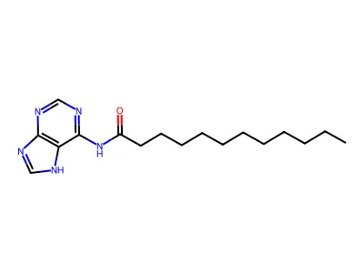 N-(7H-purin-6-yl)dodecanamide structure